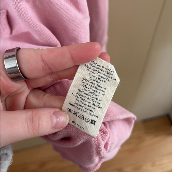 Love Shack Fancy Pink Distressed Hoodie - Picture 7 of 8